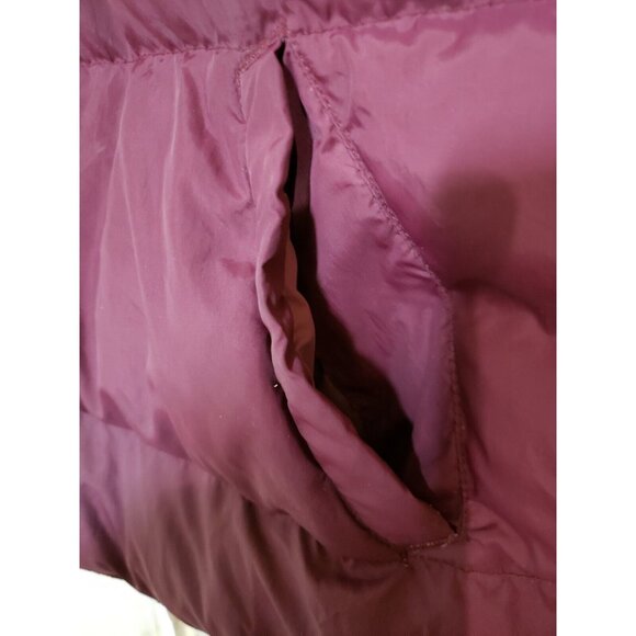 Cabela's Puffer Vest Premier Northern Goose Down XL Reg Brite Plum Snaps Pockets - Picture 6 of 9